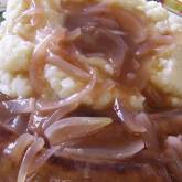 True Bangers and Mash with Onion Gravy