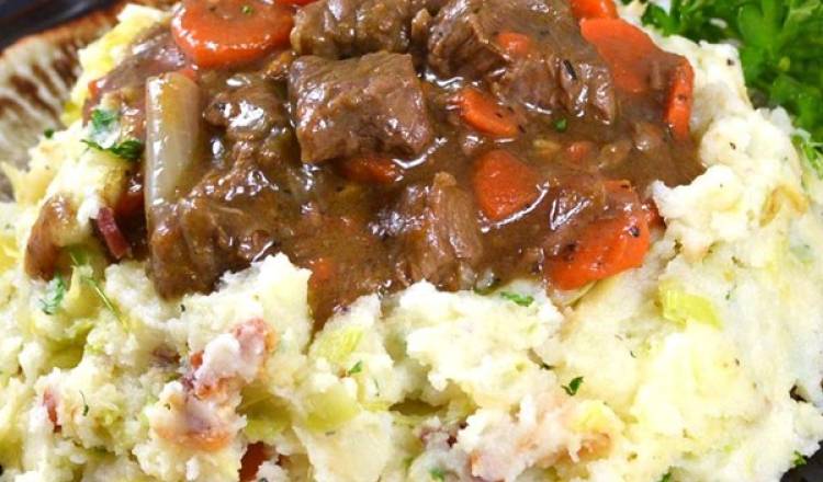 Beer Braised Irish Stew and Colcannon