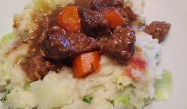 Beer Braised Irish Stew and Colcannon