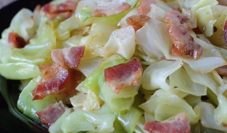 Fried Irish Cabbage with Bacon