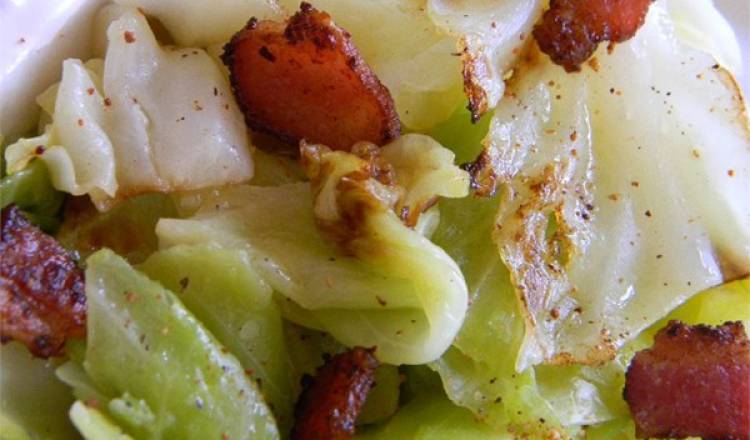 Fried Irish Cabbage with Bacon