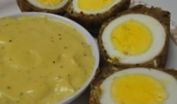 Scotch Eggs with Mustard Sauce