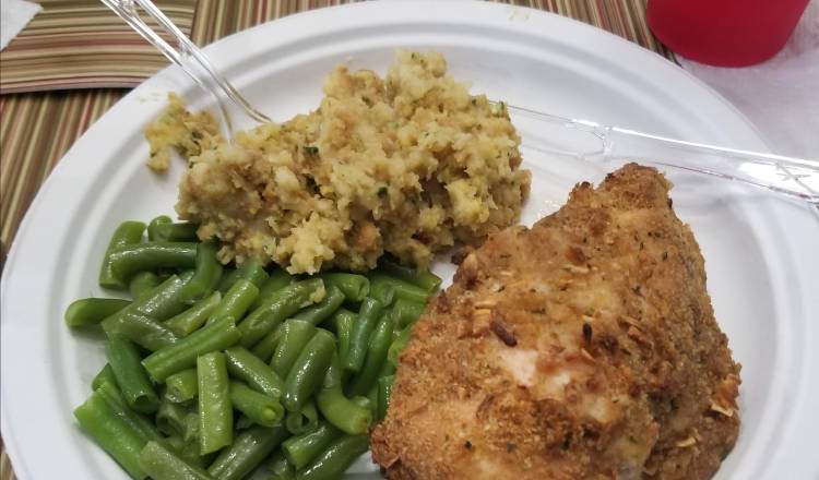 French Onion-Breaded Baked Chicken